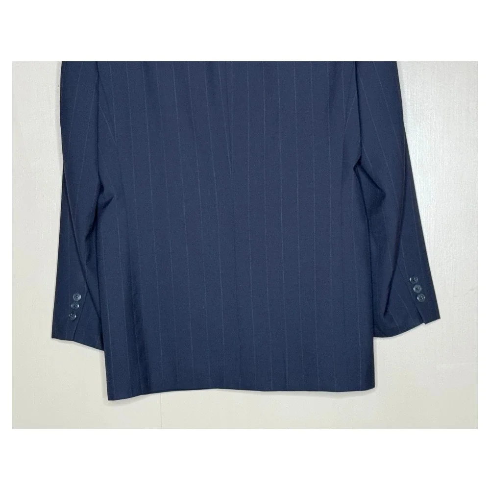 Jonathan Reid Finchley Fifth Avenue Navy Pinstripe‎ Blazer Mens 46R Vintage